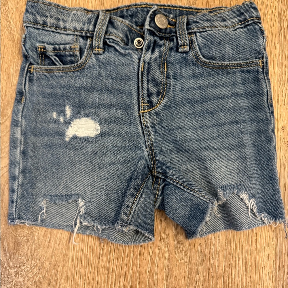 Distressed Denim Shorts